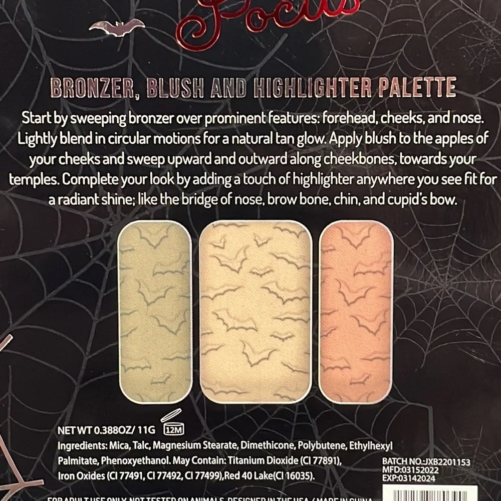 Beauty Concepts Bunch of Hocus Pocus Palette Bronzer, Blush, and Highlighter NEW